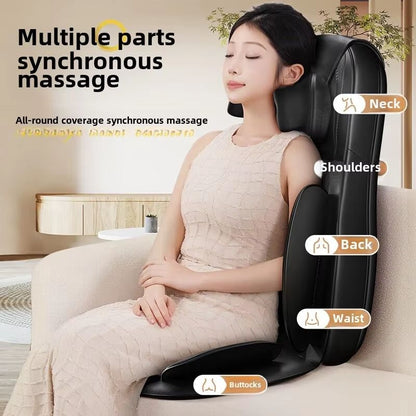 Upgrade Electric Full Body Massage Chair Cushion  Shiatsu Neck Back Waist  Leg Massager With Heat V 5