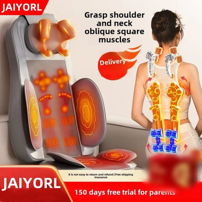 Upgrade Electric Full Body Massage Chair Cushion  Shiatsu Neck Back Waist  Leg Massager With Heat V 7