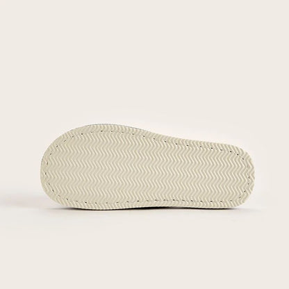 Comfortable Linen Home Slippers For Men And Women Open Toe Breathable Indoor Shoes 1