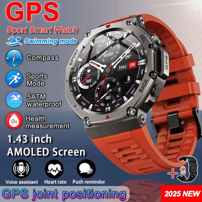 TRex 3 Ultra GPS Smartwatch  5ATM Waterproof Military Sports Watch With DualBand GNSS  Compass 2025 9