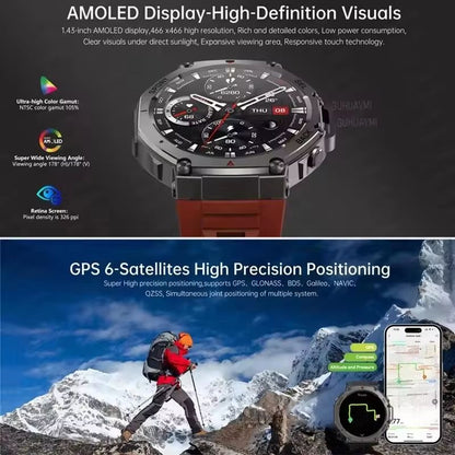 TRex 3 Ultra GPS Smartwatch  5ATM Waterproof Military Sports Watch With DualBand GNSS  Compass 2025 2