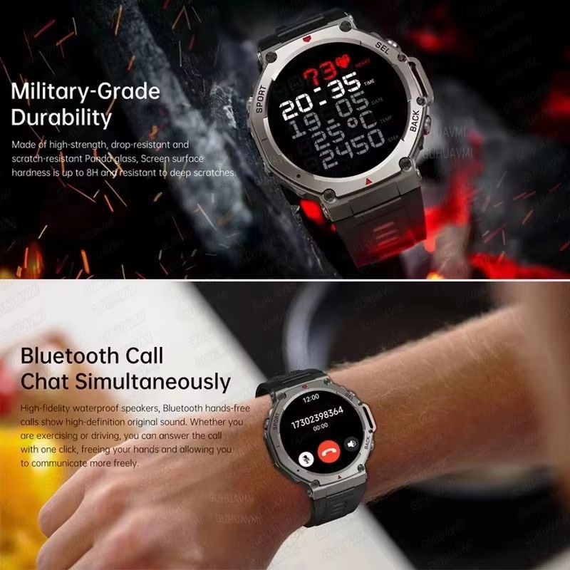 TRex 3 Ultra GPS Smartwatch  5ATM Waterproof Military Sports Watch With DualBand GNSS  Compass 2025 3