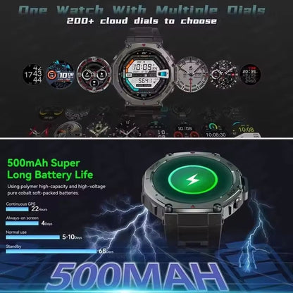TRex 3 Ultra GPS Smartwatch  5ATM Waterproof Military Sports Watch With DualBand GNSS  Compass 2025 5