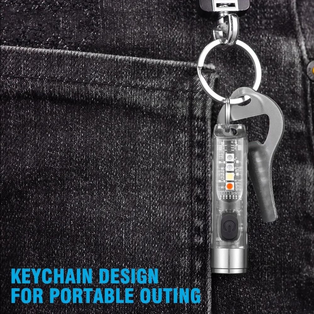Mini Keychain Flashlight Type C Fast Charging Waterproof Torch With Magnet 4
