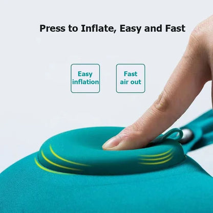 U Shape Inflatable Travel Pillow Portable Folding Neck Pillow For Car Airplane And Outdoor Use 1