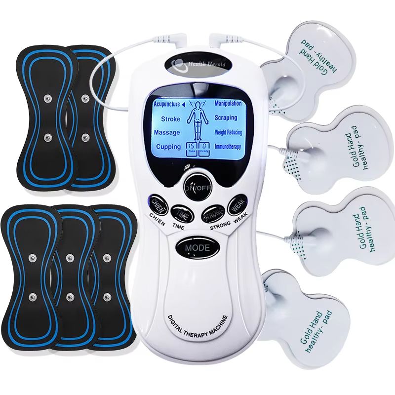Electronic Pulse Muscle Stimulator Tens Machine Physiotherapy Pain Relief For Neck Back Shoulder Ha 1