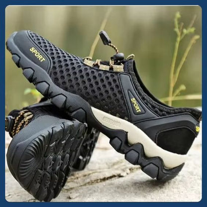 Men's Breathable Mesh Hiking Sneakers - Lightweight Non-Slip Summer Casual Shoes for Walking, Tennis & Outdoor Adventure