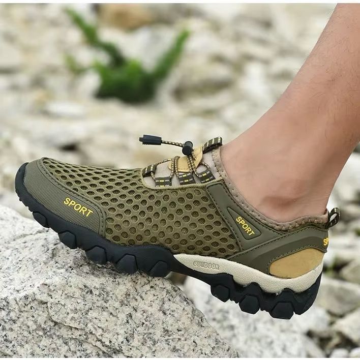Mens Breathable Mesh Hiking Sneakers  Lightweight NonSlip Summer Casual Shoes For Walking Tennis  O 3
