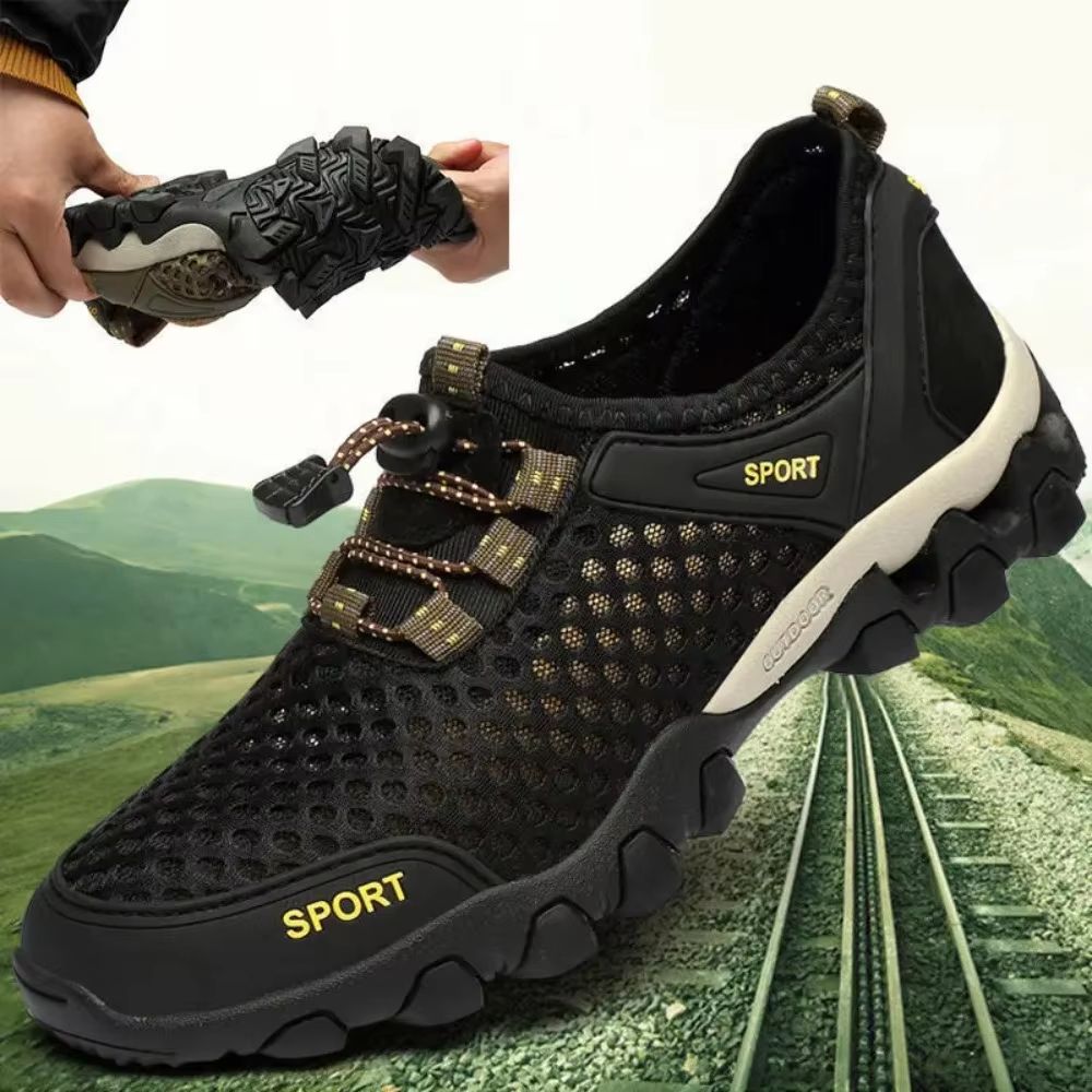 Mens Breathable Mesh Hiking Sneakers  Lightweight NonSlip Summer Casual Shoes For Walking Tennis  O 11