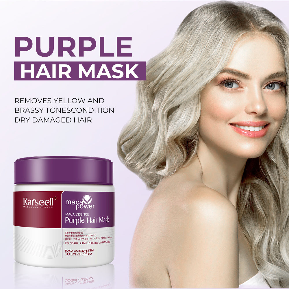 Karseell Purple Hair Mask Professional AntiBrass Hair Toner For Blonde Silver Gray  Highlighted Hai 2