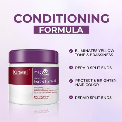 Karseell Purple Hair Mask Professional AntiBrass Hair Toner For Blonde Silver Gray  Highlighted Hai 4