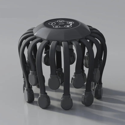 Octopus Scratcher Red Light Vibrator Orange Scalp Massager With 20 Massage Heads For Stress Relief