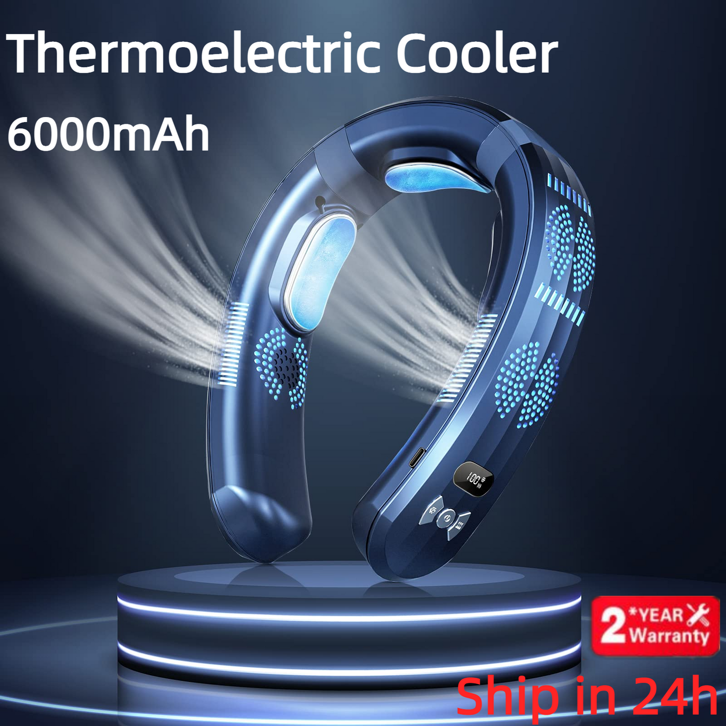 Wearable Air Conditioner, USB Rechargeable Portable Refrigeration, Hanging Neck Fan, Mute Outdoor Summer Coole