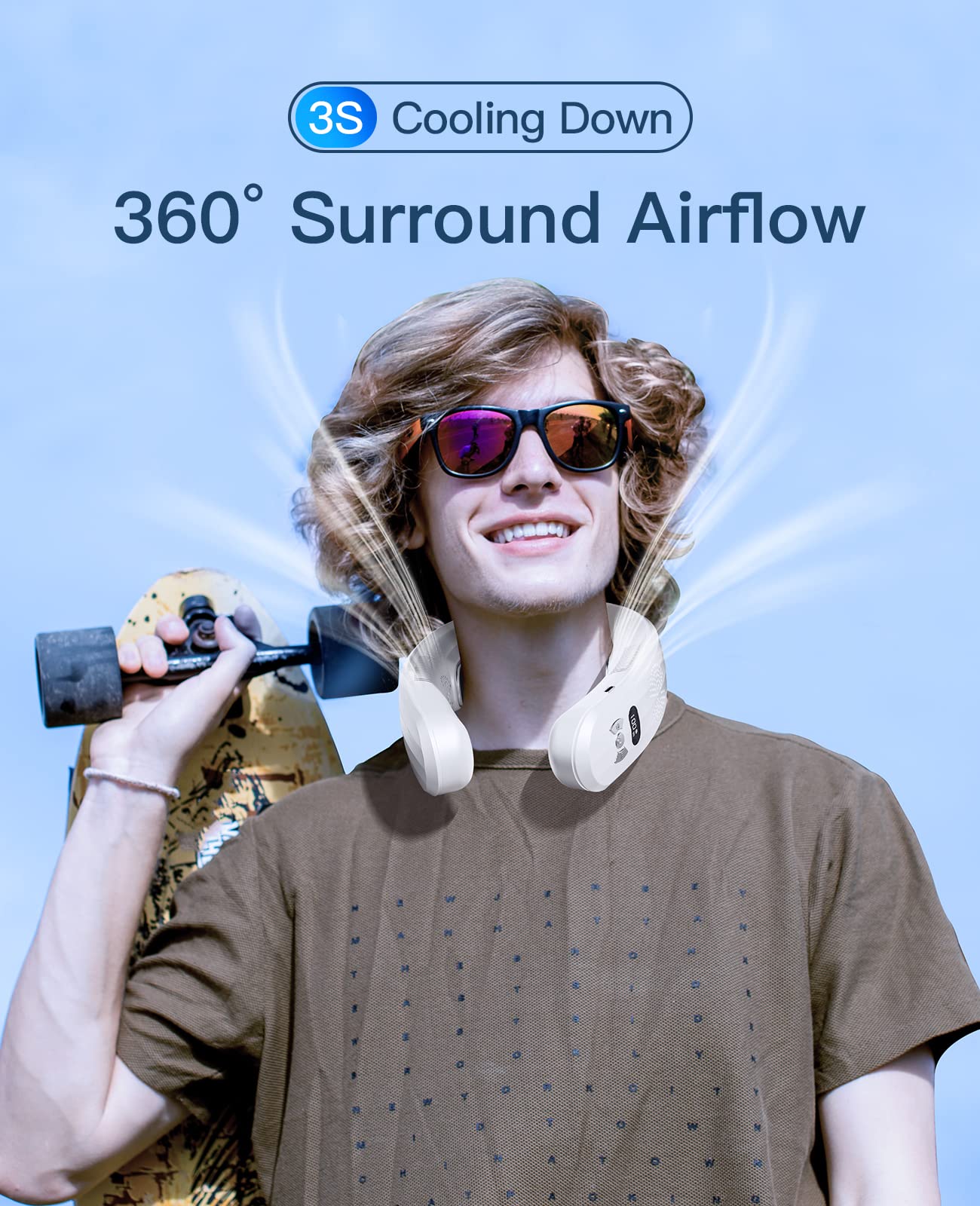 Wearable Air Conditioner, USB Rechargeable Portable Refrigeration, Hanging Neck Fan, Mute Outdoor Summer Coole