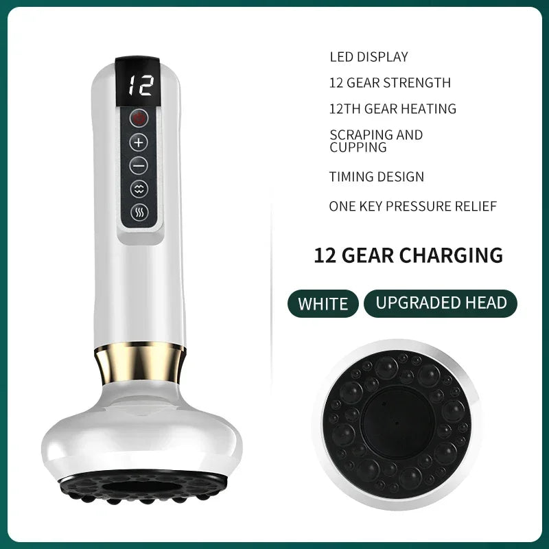 Infrared Heat Slimming Massage, Tricolor Electric Massager, GuaSha Anti Cellulite Vacuum Cup