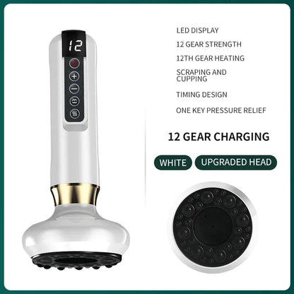 Infrared Heat Slimming Massage, Tricolor Electric Massager, GuaSha Anti Cellulite Vacuum Cup