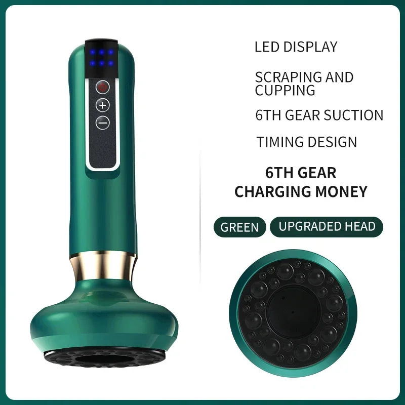Infrared Heat Slimming Massage, Tricolor Electric Massager, GuaSha Anti Cellulite Vacuum Cup