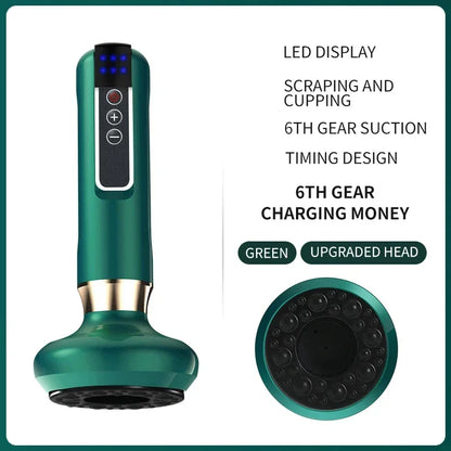 Infrared Heat Slimming Massage, Tricolor Electric Massager, GuaSha Anti Cellulite Vacuum Cup