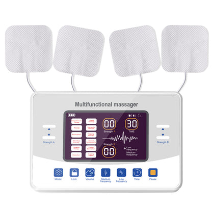 Electronic Pulse Massager Myostimulation Apparatus, 12 Modes Low Frequency Therapy Device, TENS EMS Muscle Stimulator