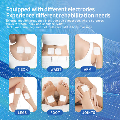 Electronic Pulse Massager Myostimulation Apparatus, 12 Modes Low Frequency Therapy Device, TENS EMS Muscle Stimulator