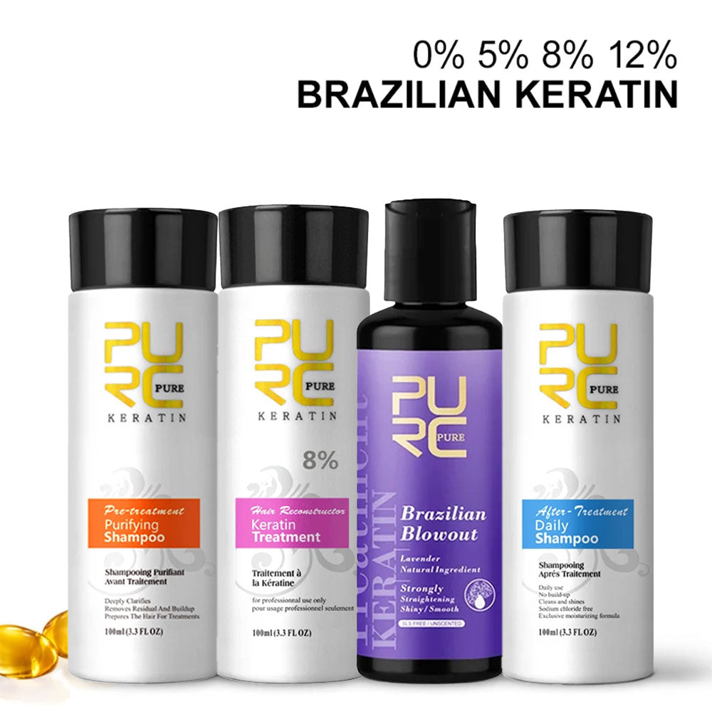 Keratin Treatment Shampoo, Conditioner, Hair Straightening Products, Smoothing Repairing Hair Mask, Hair Straighten
