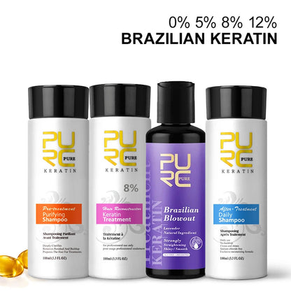 Keratin Treatment Shampoo, Conditioner, Hair Straightening Products, Smoothing Repairing Hair Mask, Hair Straighten