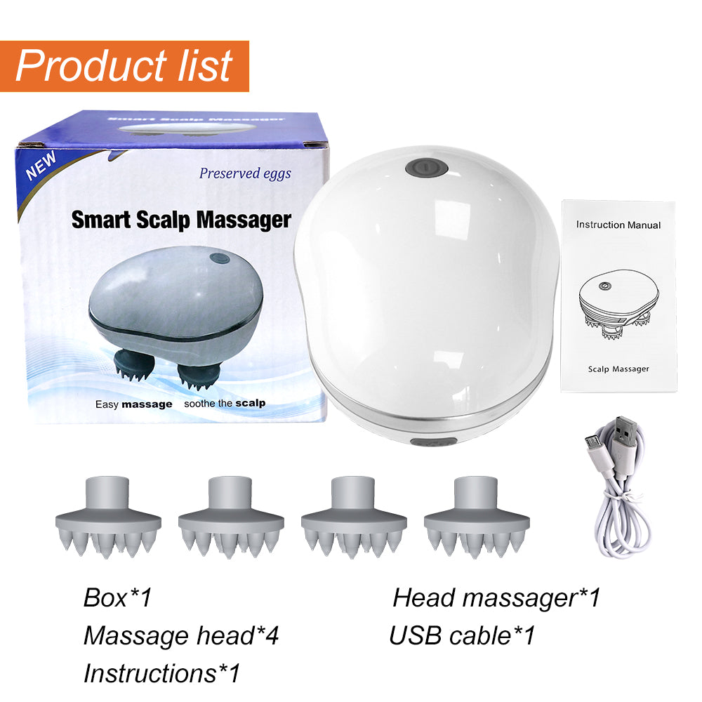 Deep Tissue Electric Scalp Head Massager, Vibrating Shoulder Neck Arm Leg Relax, Kneading Cat Pet Massage