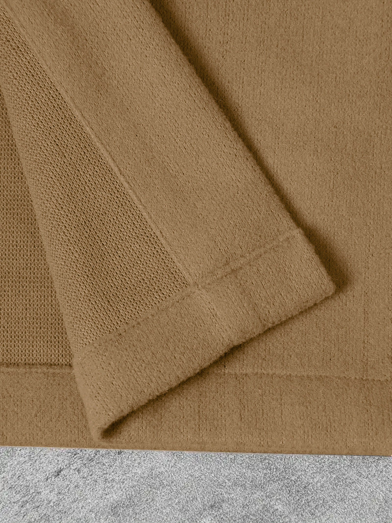 Men's Turtleneck Woolen Jacket, 2025 Autumn Winter New Style, Classic Version Pure Color, Casual Sports Business Jacket