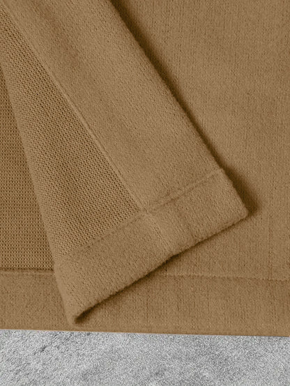 Men's Turtleneck Woolen Jacket, 2025 Autumn Winter New Style, Classic Version Pure Color, Casual Sports Business Jacket