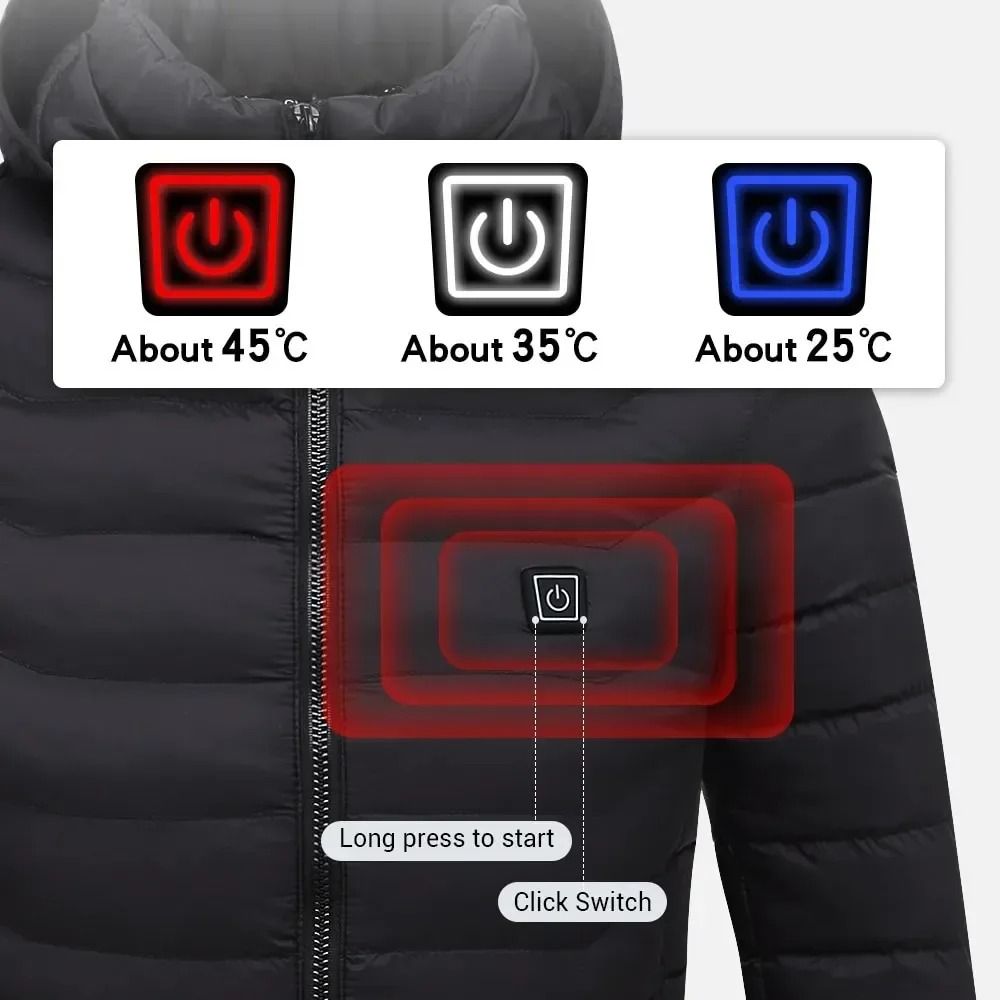 USB Heated Jacket For Men And Women With Multiple Heating Zones 2