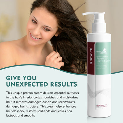 Organic Protein Cream, Leave In Conditioner, Hair Repair Treatment, Natural Essences Protein Cream for Nourishing Dry