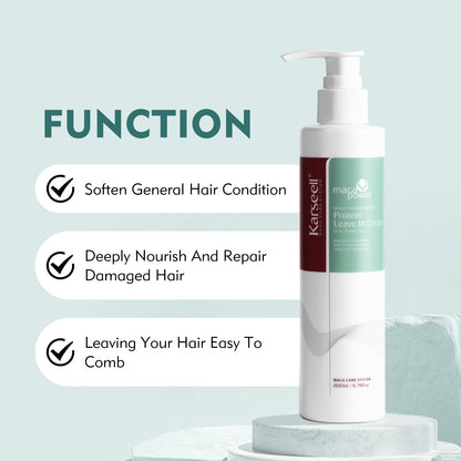 Organic Protein Cream, Leave In Conditioner, Hair Repair Treatment, Natural Essences Protein Cream for Nourishing Dry