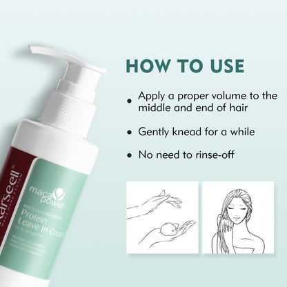 Organic Protein Cream, Leave In Conditioner, Hair Repair Treatment, Natural Essences Protein Cream for Nourishing Dry