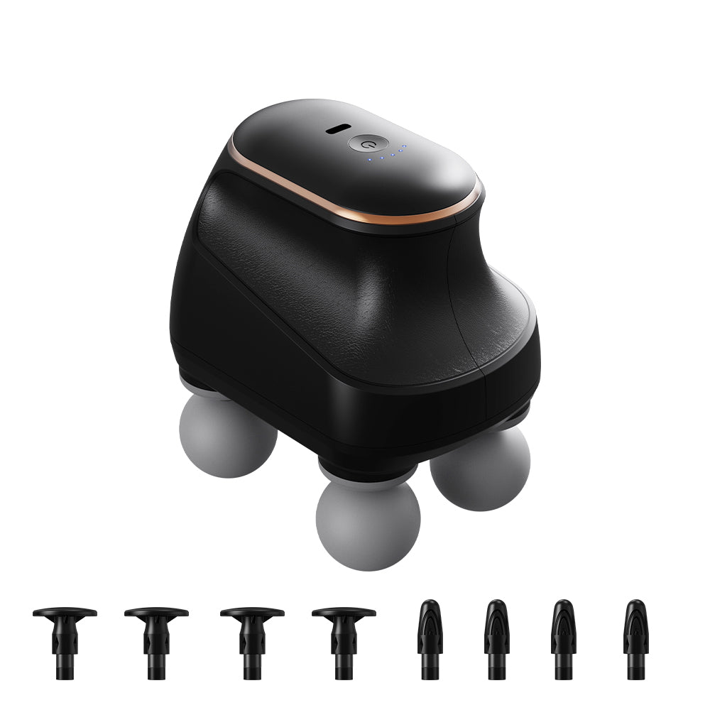 Professional Fascia Massage Portable Fascia Gun, High Frequency Four-Head Muscle Massager Gun for Neck Shoulder Waist