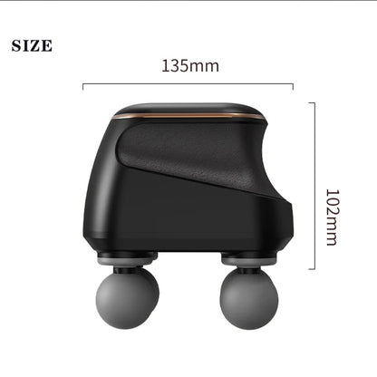 Professional Fascia Massage Portable Fascia Gun, High Frequency Four-Head Muscle Massager Gun for Neck Shoulder Waist