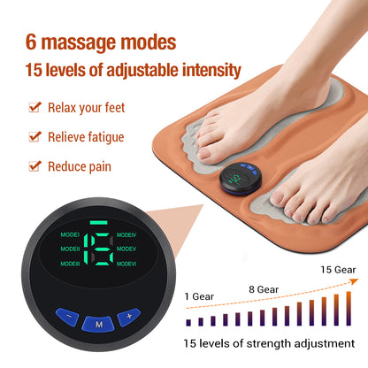 Feet Massager 3D Smart Foot Massage Pad 6 Modes 15 Levels Relax Muscles Improve Blood Circulation S 1