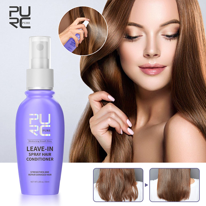 PURC Leave In Conditioner Spray Hair Smoothing Treatment With Coconut Oil Repair For Damaged Dry Fr 1