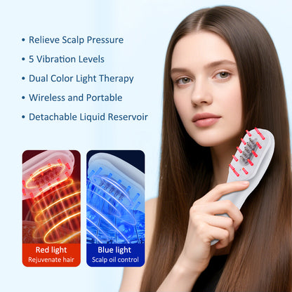 Essence Oil Applicator Massage Comb Electric Massage Comb Scalp Applicator With Blue Red Light Hair 1