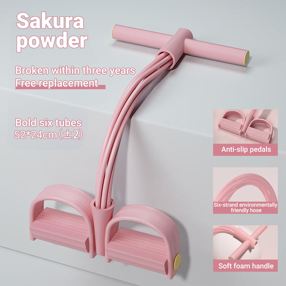 Multi Function 6-Tube Resistance Band, 6-Tube Elastic Yoga Pedal Puller, Tension Rope Fitness Bands for Sports Exercises