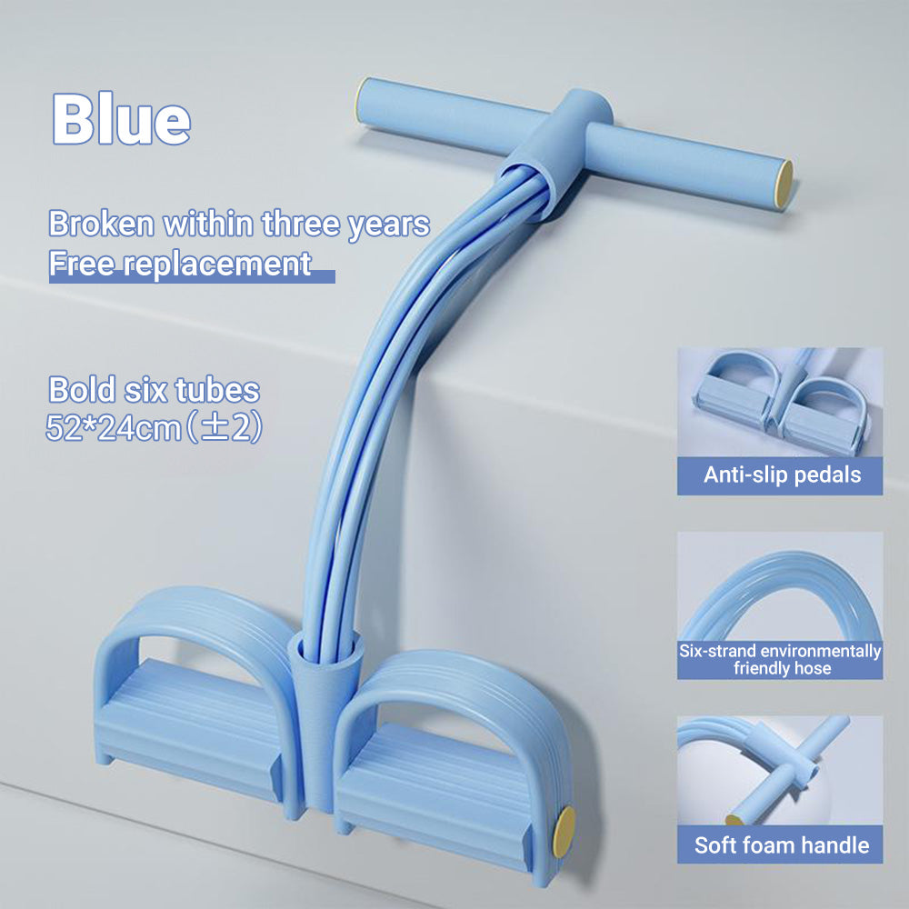 Multi Function 6-Tube Resistance Band, 6-Tube Elastic Yoga Pedal Puller, Tension Rope Fitness Bands for Sports Exercises