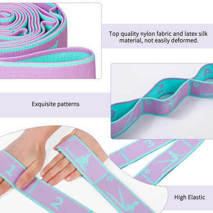 Adult Latin Training Elastic Bands Resistance Band Yoga Auxiliary Stretching Belt Beginner Pilates  3