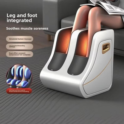 Foot and Calf Massager with Heat - Shiatsu Deep Kneading, Compression, and Circulation Relief for Men and Women