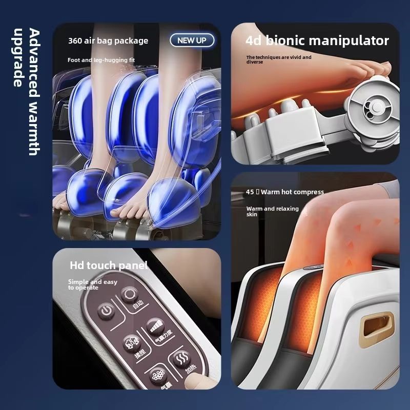 Foot And Calf Massager With Heat  Shiatsu Deep Kneading Compression And Circulation Relief For Men  1