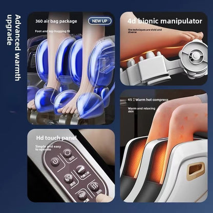 Foot And Calf Massager With Heat  Shiatsu Deep Kneading Compression And Circulation Relief For Men  1