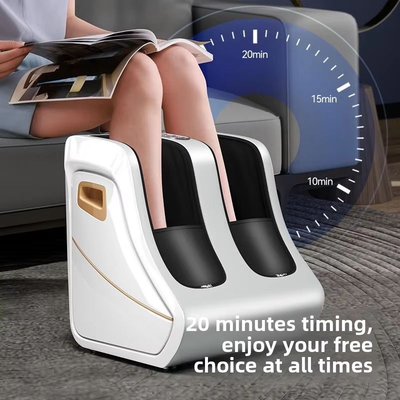 Foot And Calf Massager With Heat  Shiatsu Deep Kneading Compression And Circulation Relief For Men  3