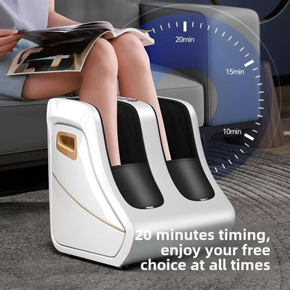 Foot And Calf Massager With Heat  Shiatsu Deep Kneading Compression And Circulation Relief For Men  3