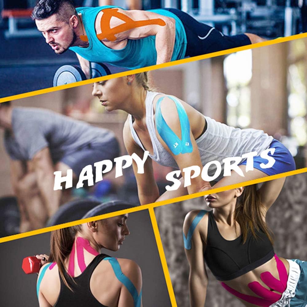 Athletic Bandage Waterproof Sports Tape Stickers, Protector Strapping Muscle Recovery Pain Relief