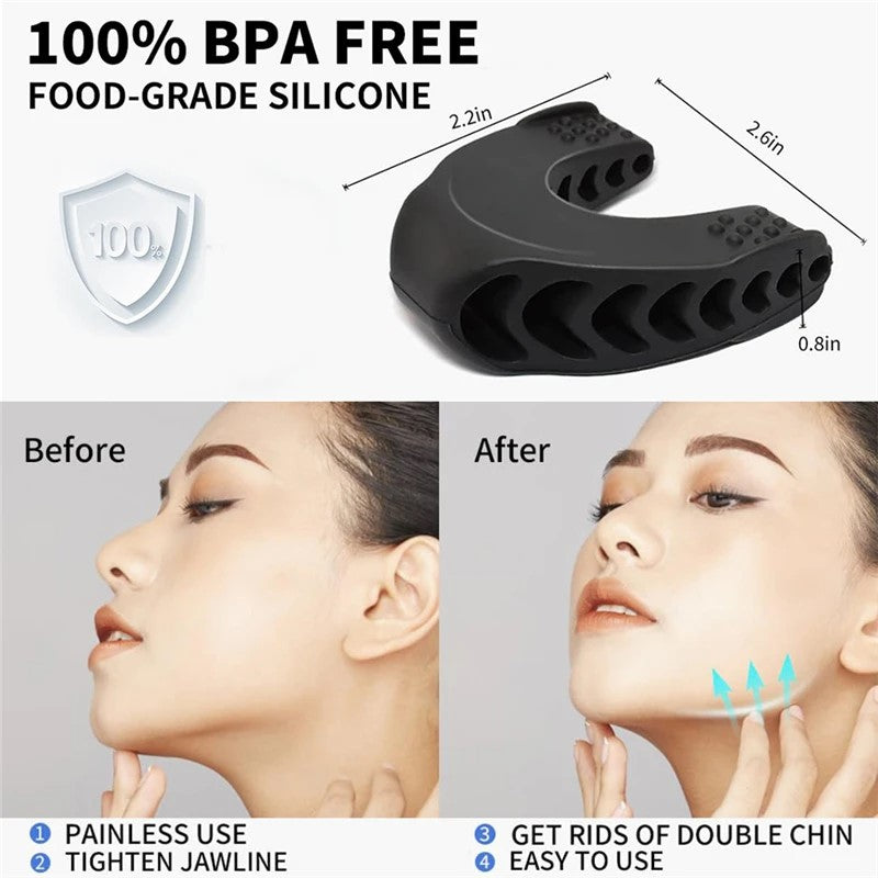 Jaw Exerciser U Shape Muscle Chew Ball for Face Fitness, Bite Breaker Training Equipment New Facial Mouth