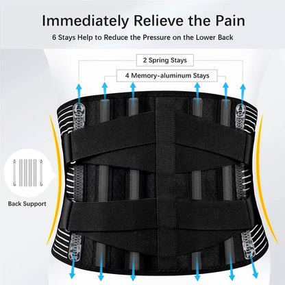 Lumbar Support For Sciatica Relief Back Brace For Lower Back Pain With Breathable Waist Support For 1