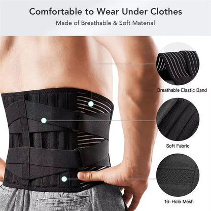 Lumbar Support For Sciatica Relief Back Brace For Lower Back Pain With Breathable Waist Support For 2